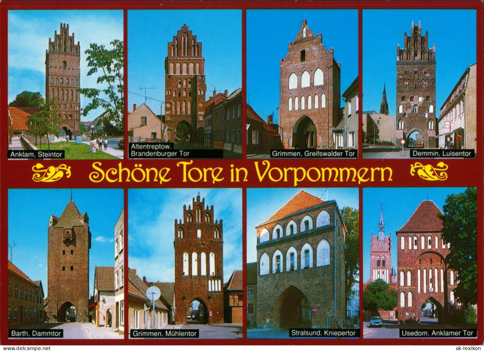 Ansichtskarte .Mecklenburg-Vorpommern Schöne Tore In Vorpommern 1998 - Other & Unclassified