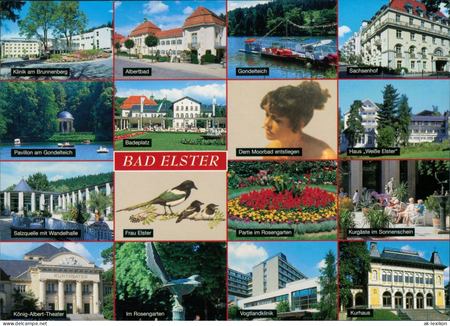 Bad Elster Stadtteilansichten   Gondelteich, Vogtlandklinik Uvm. 1995 - Bad Elster