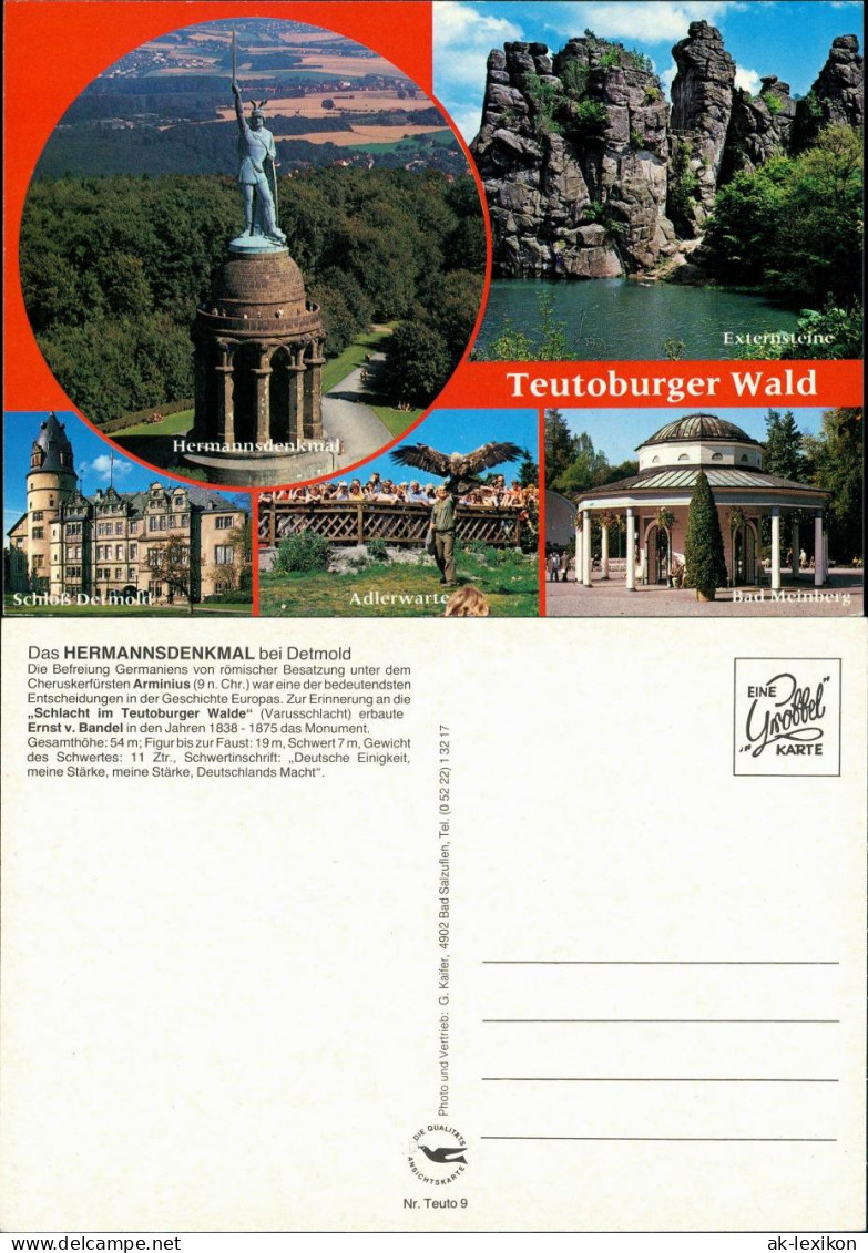 Hiddesen-Detmold Mehrbild-AK Teutoburger Wald Schloss  1980 - Detmold