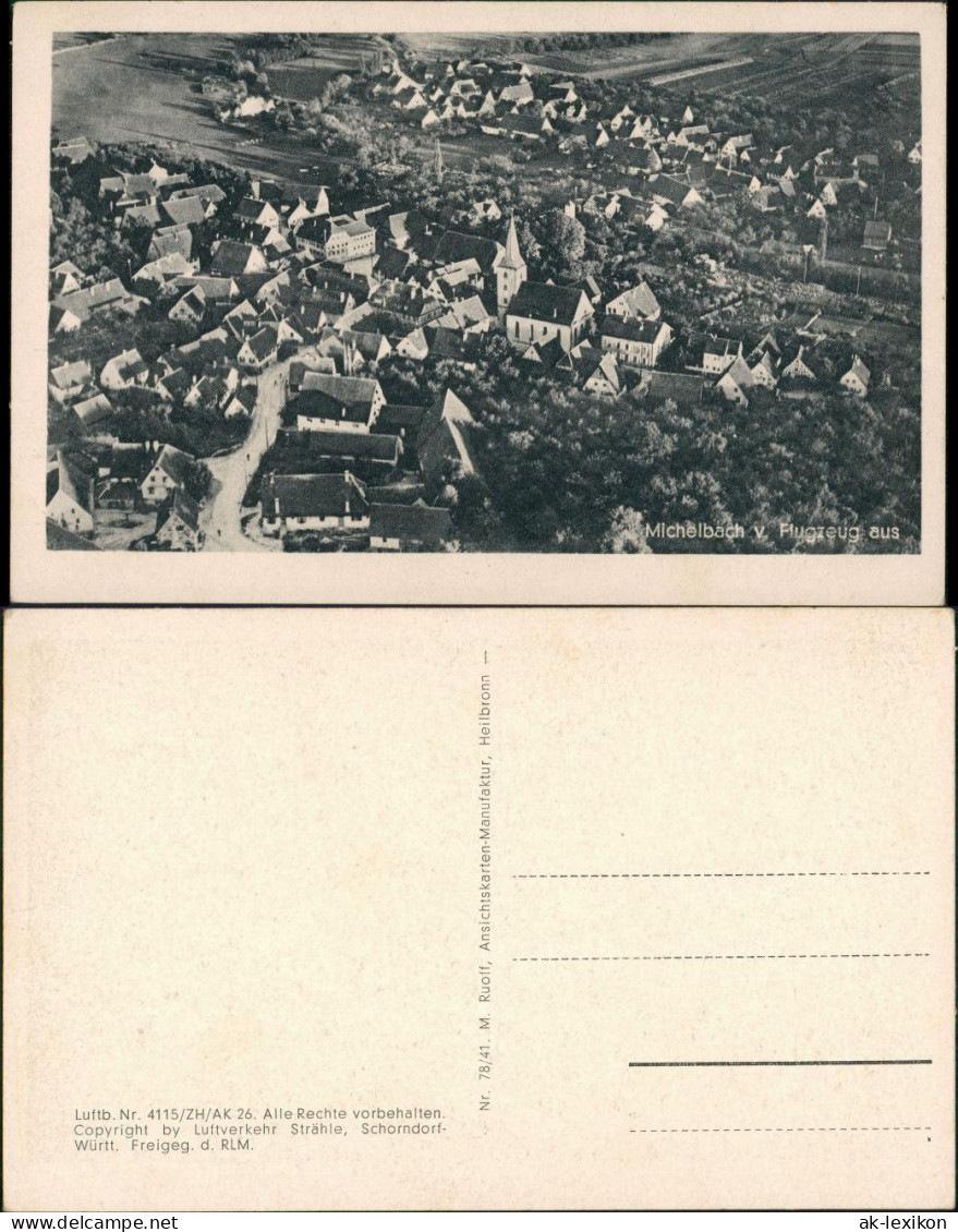 Ansichtskarte Wald-Michelbach Luftbild 1940 - Other & Unclassified