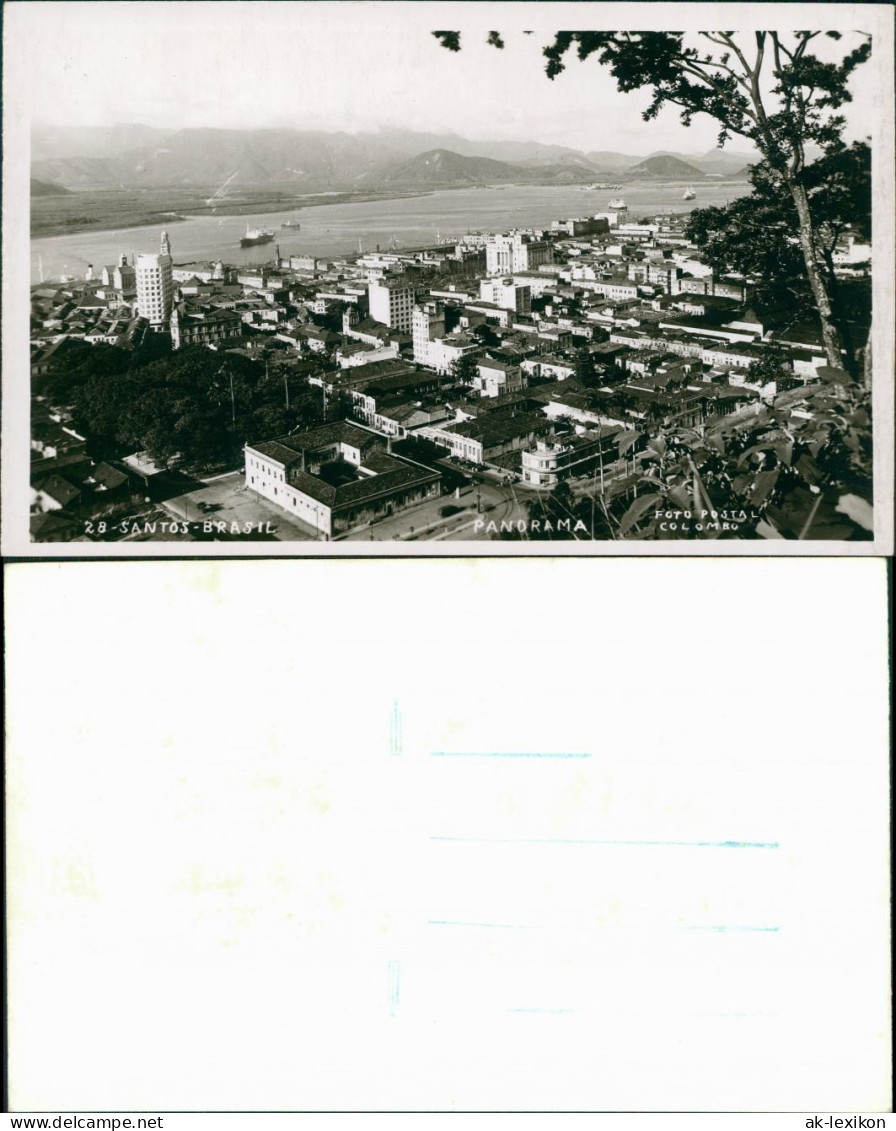 Postcard Santos Panorama - General View 1934 - Altri & Non Classificati