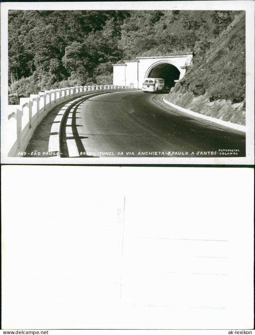 Postcard Sao Paulo Tunel Da Via Anchieta 1940 - Otros & Sin Clasificación