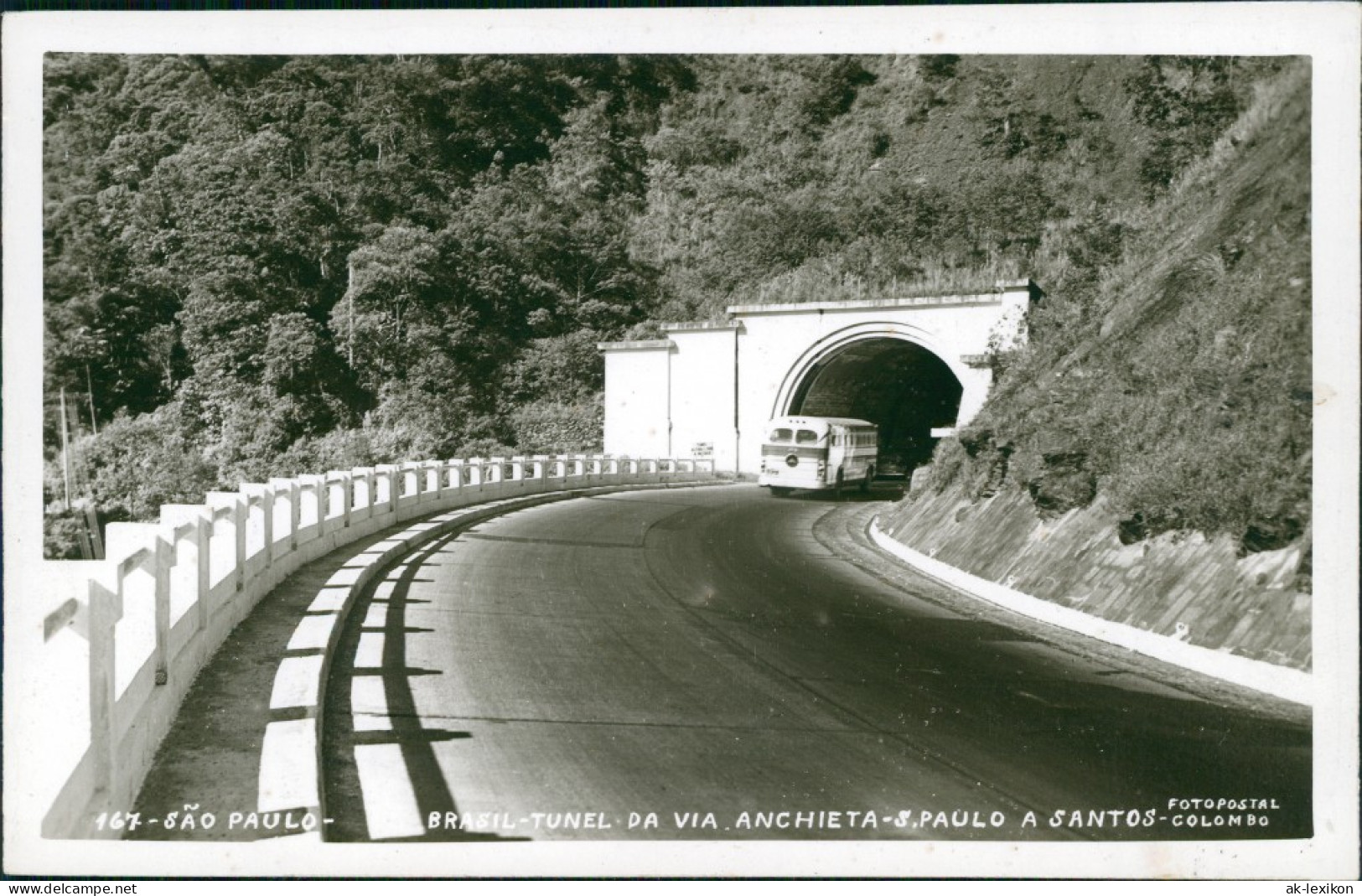Postcard Sao Paulo Tunel Da Via Anchieta 1940 - Autres & Non Classés