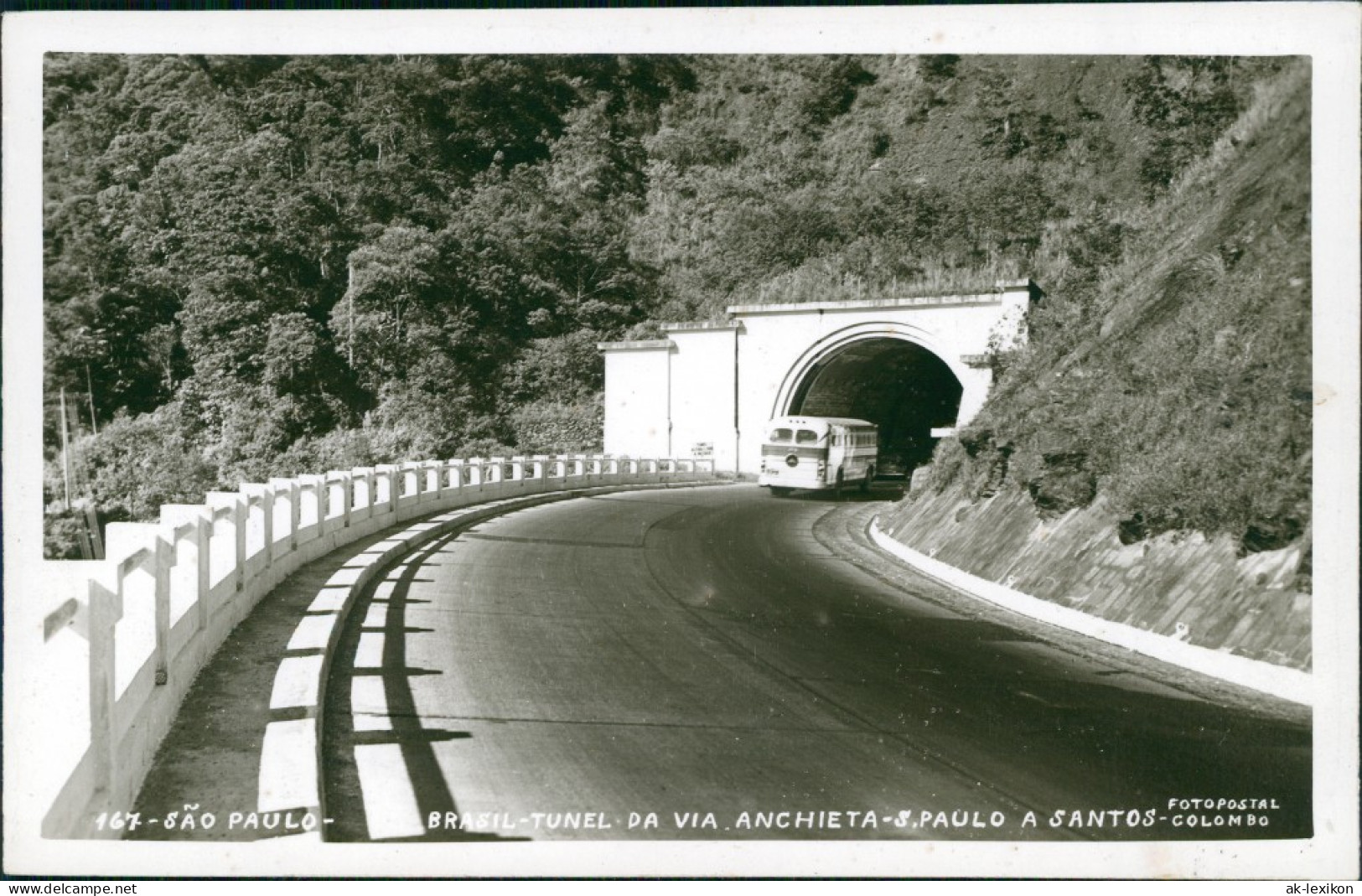 Postcard Sao Paulo Tunel Da Via Anchieta 1940 - Otros & Sin Clasificación