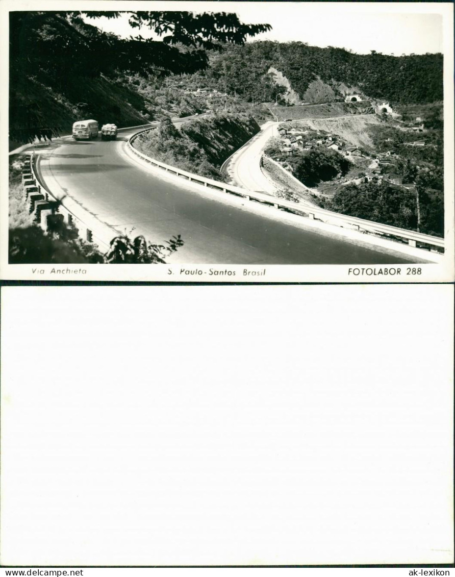 Postcard Santos Via Anchieta Bus 1934 - Other & Unclassified