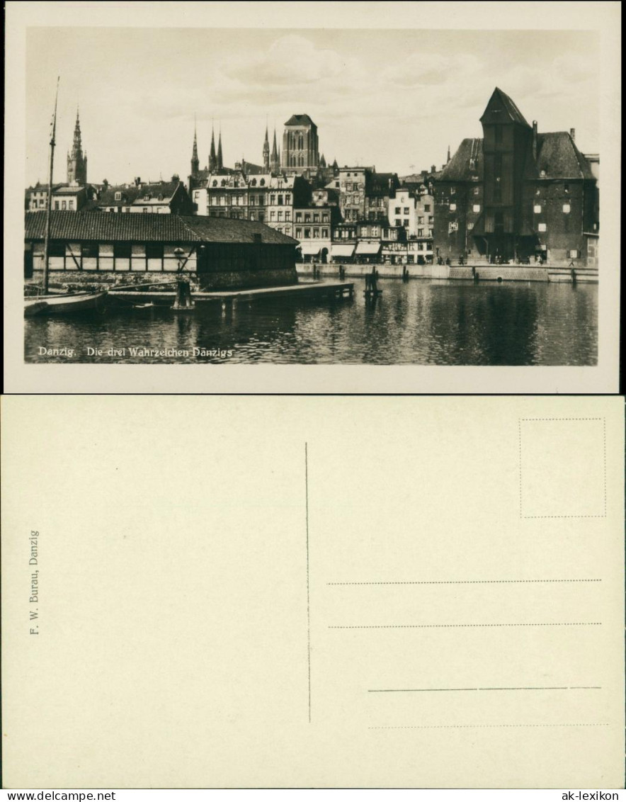 Postcard Danzig Gdańsk/Gduńsk Krantor/Krahntor, Anlagen 1930 - Danzig