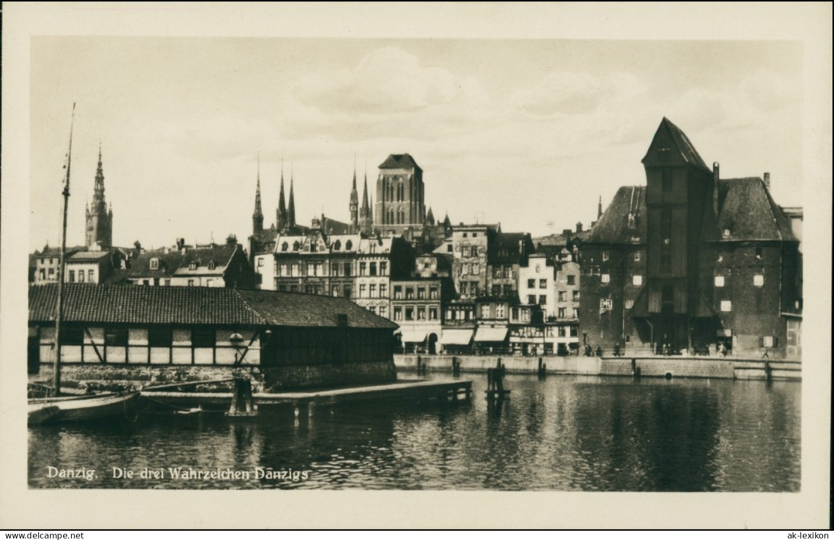 Postcard Danzig Gdańsk/Gduńsk Krantor/Krahntor, Anlagen 1930 - Danzig