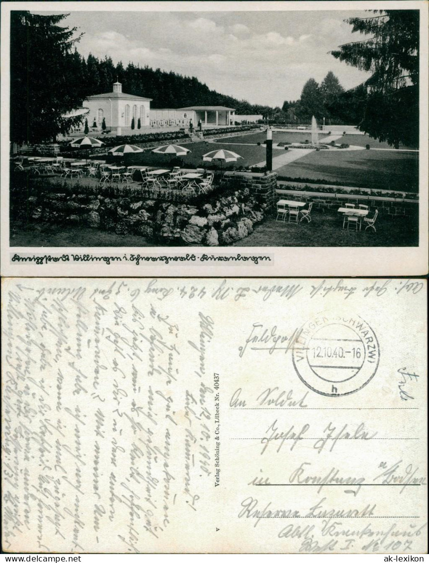 Ansichtskarte Villingen-Villingen-Schwenningen Partie In Den Kuranlagen 1940 - Villingen - Schwenningen
