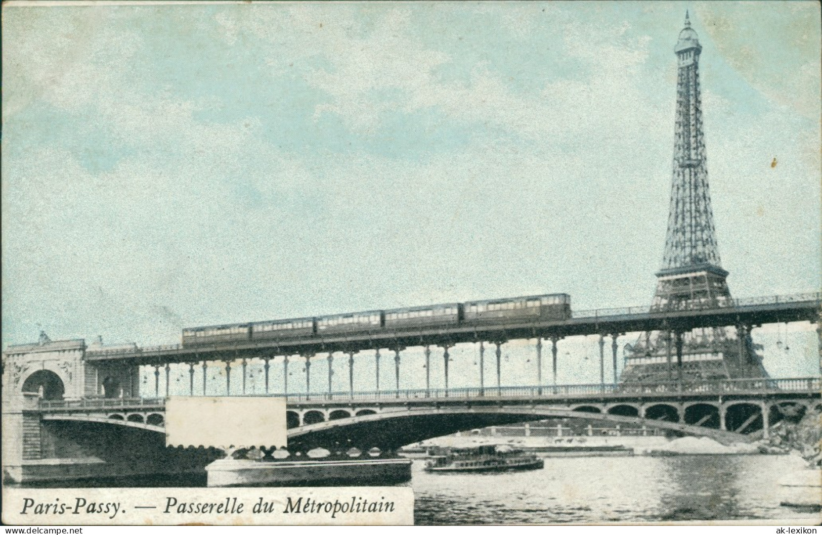 CPA Paris Passy - Passerelle Du Metropolitain Eiffelturm 1908 - Tour Eiffel