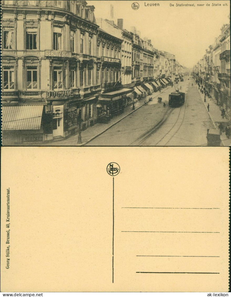 Postkaart Löwen Louvain De Statiesstraat 1915 - Autres & Non Classés