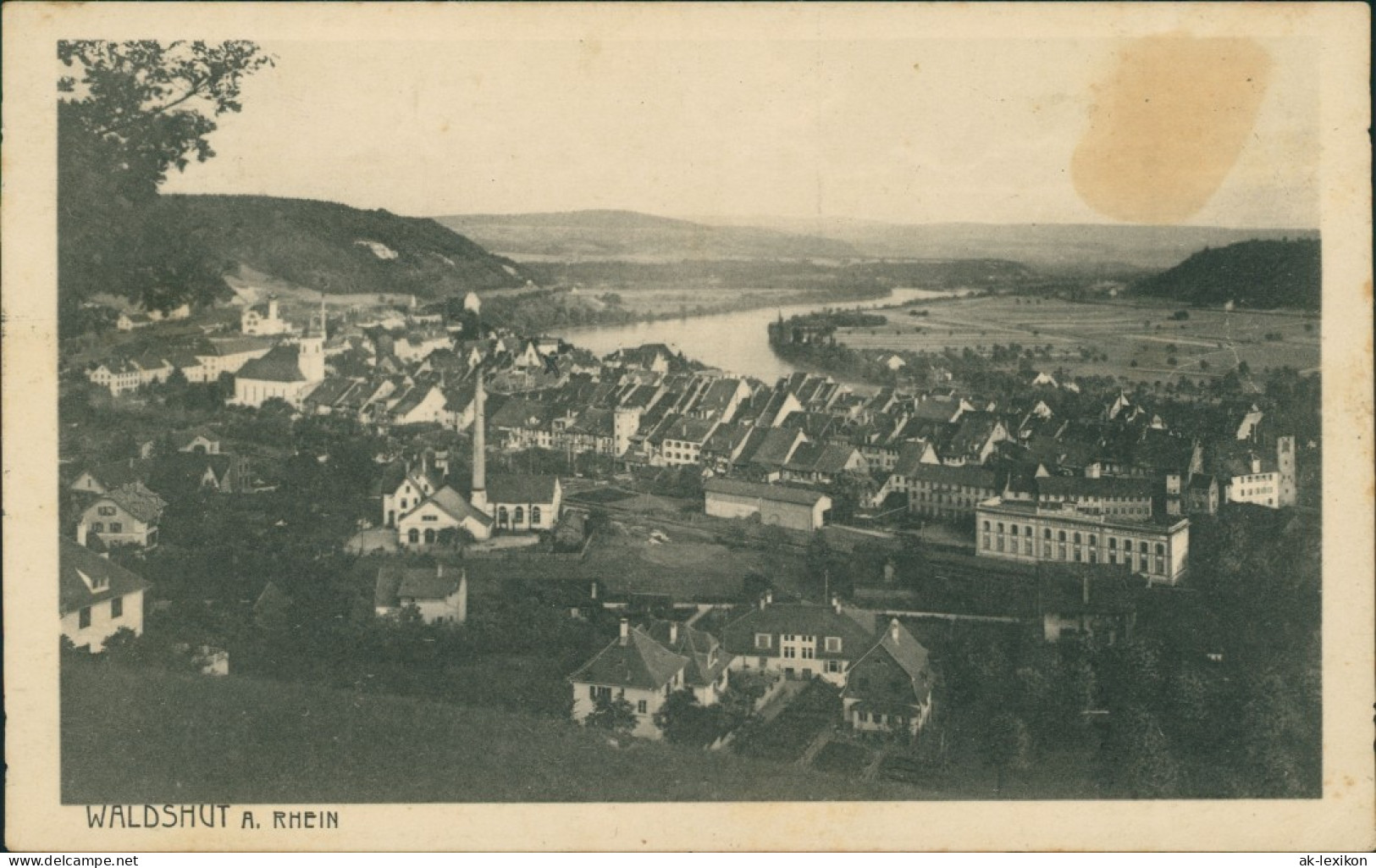 Ansichtskarte Waldshut-Waldshut-Tiengen Fabrikanlage Und Stadt 1935 - Waldshut-Tiengen