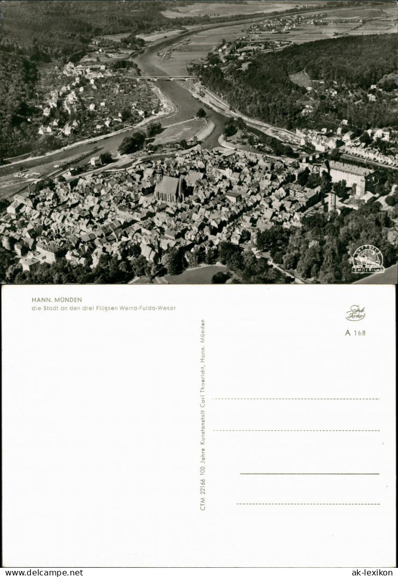 Hannoversch Münden Hann. Münden Luftbild Zentrum Vom Flugzeug Aus 1960 - Hannoversch Muenden