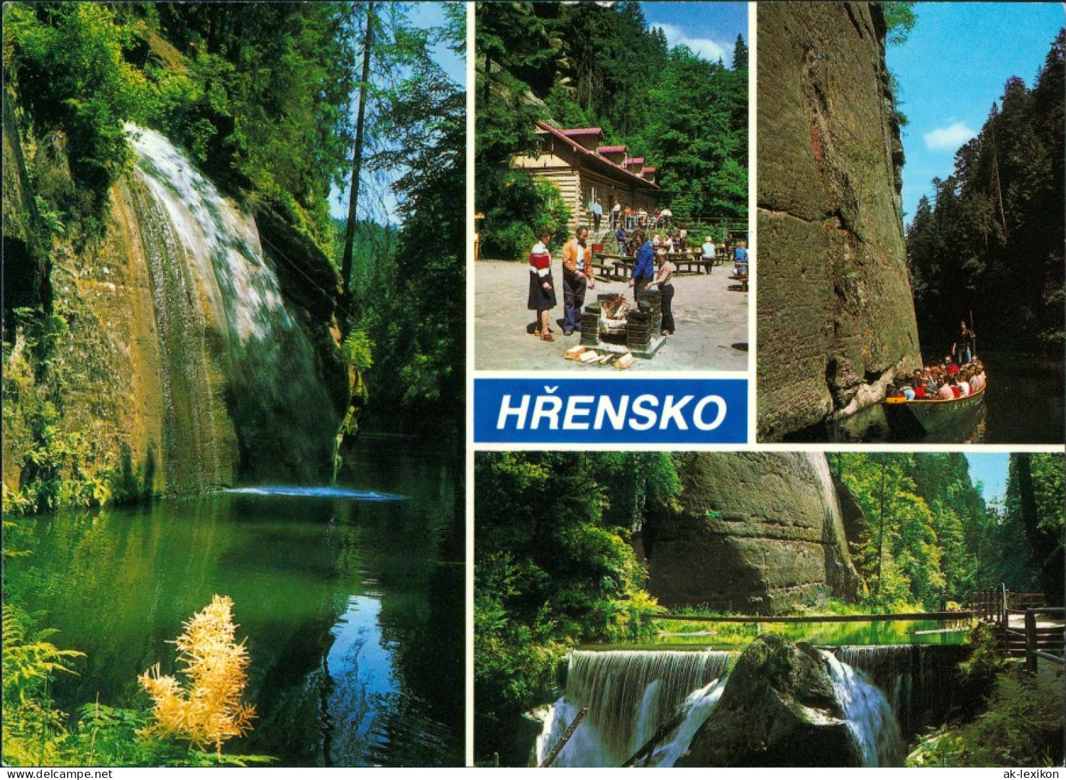 Herrnskretschen Hřensko Umland-Ansichten Mit Wasserfall, Waterfall 1990 - Czech Republic