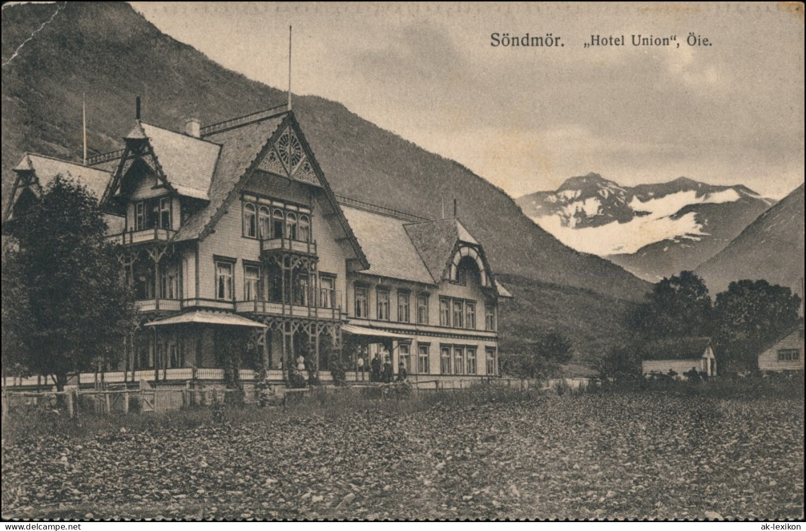 Postcard Söndmör (Møre Og Romsdal ) Hotel Union Öie Norge Norway 
1911 - Norwegen