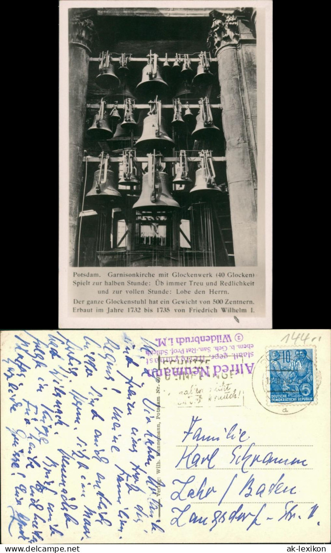 Ansichtskarte Potsdam Garnisionskirche - Glockenwerk 1955 - Potsdam
