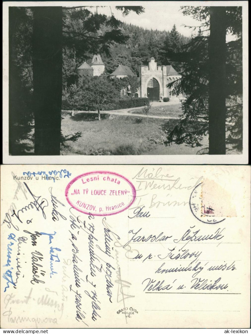 Ansichtskarte  Historische Bauwerke - Burg Kunzov U. Hranice 1940 - Non Classés