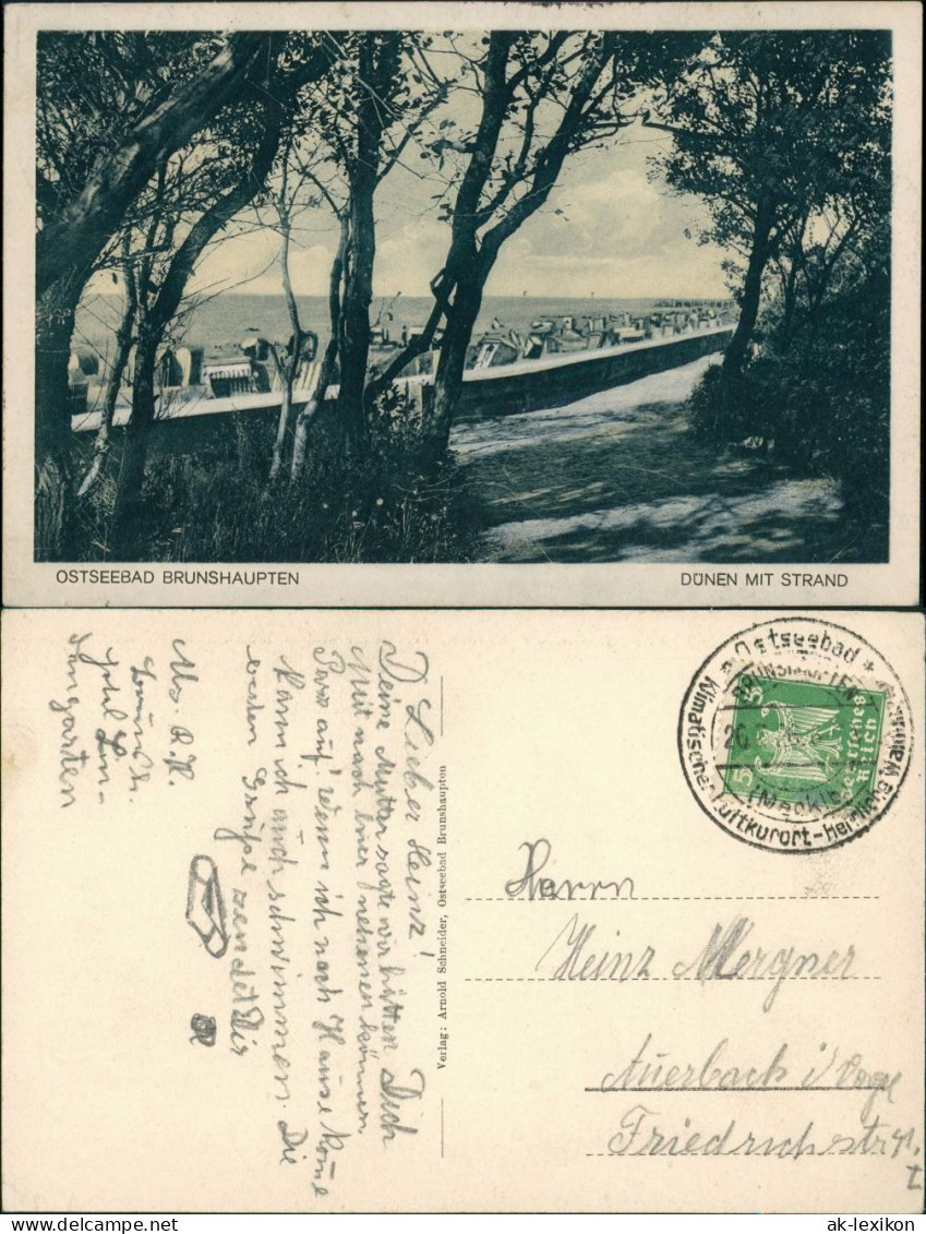 Ansichtskarte Brunshaupten-Kühlungsborn Dünen Mit Strand 1926 - Kuehlungsborn