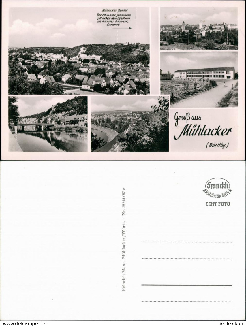 Ansichtskarte Mühlacker MB: Stadtansichten 1958 - Mühlacker