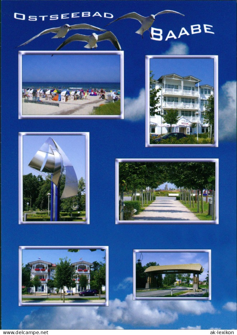 Ansichtskarte Baabe Strand Mit Strandkörben, Hotel, Promenade 1995 - Otros & Sin Clasificación