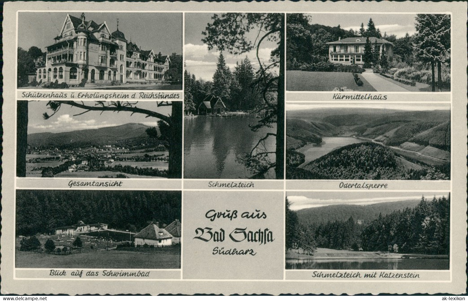 Ansichtskarte Bad Sachsa Schützenhaus, Schmelzteich Uvm 1963 - Bad Sachsa