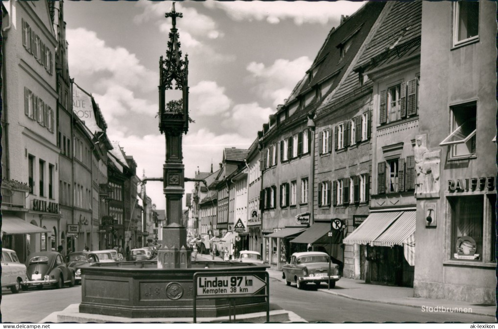 Ansichtskarte Füssen Reichenstraße VW Käfer Beetle 1962 - Fuessen