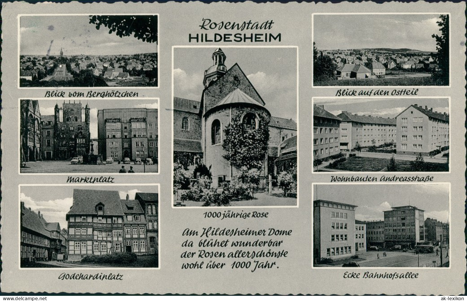Ansichtskarte Hildesheim MB: Bahnhofsallee, Godehardiplatz 1958 - Hildesheim