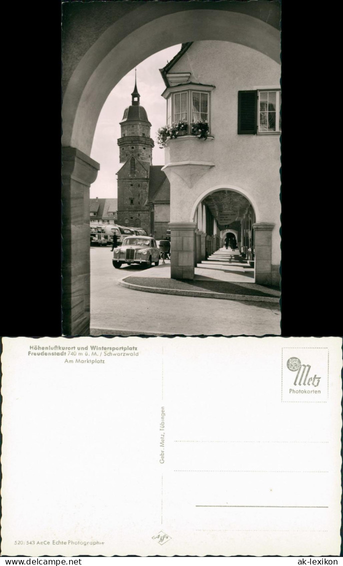 Ansichtskarte Freudenstadt Marktplatz, Auto Und Bus 1963 - Freudenstadt