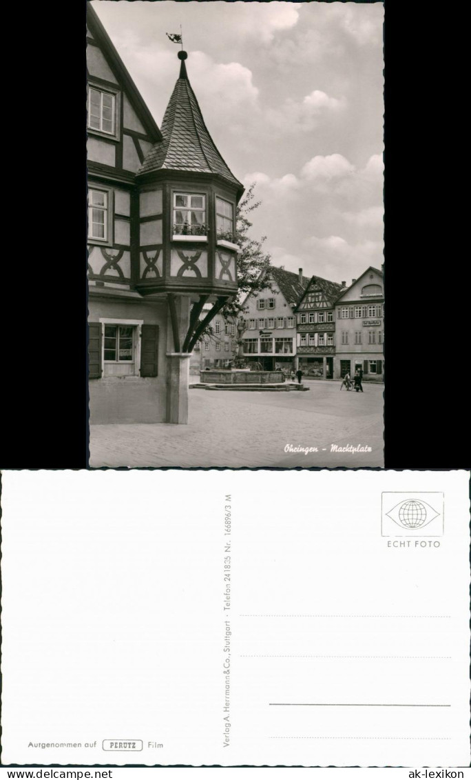 Ansichtskarte Öhringen Marktplatz - Geschäfte 1963 - Oehringen