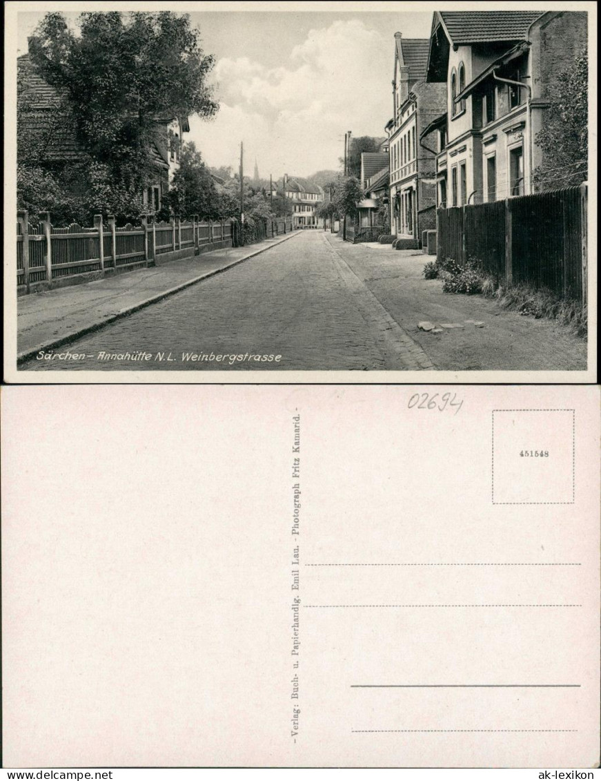 Annahütte-Schipkau Särchen Šejkow Weinbergstraße B Schipkau Senftenberg 1929 - Schipkau