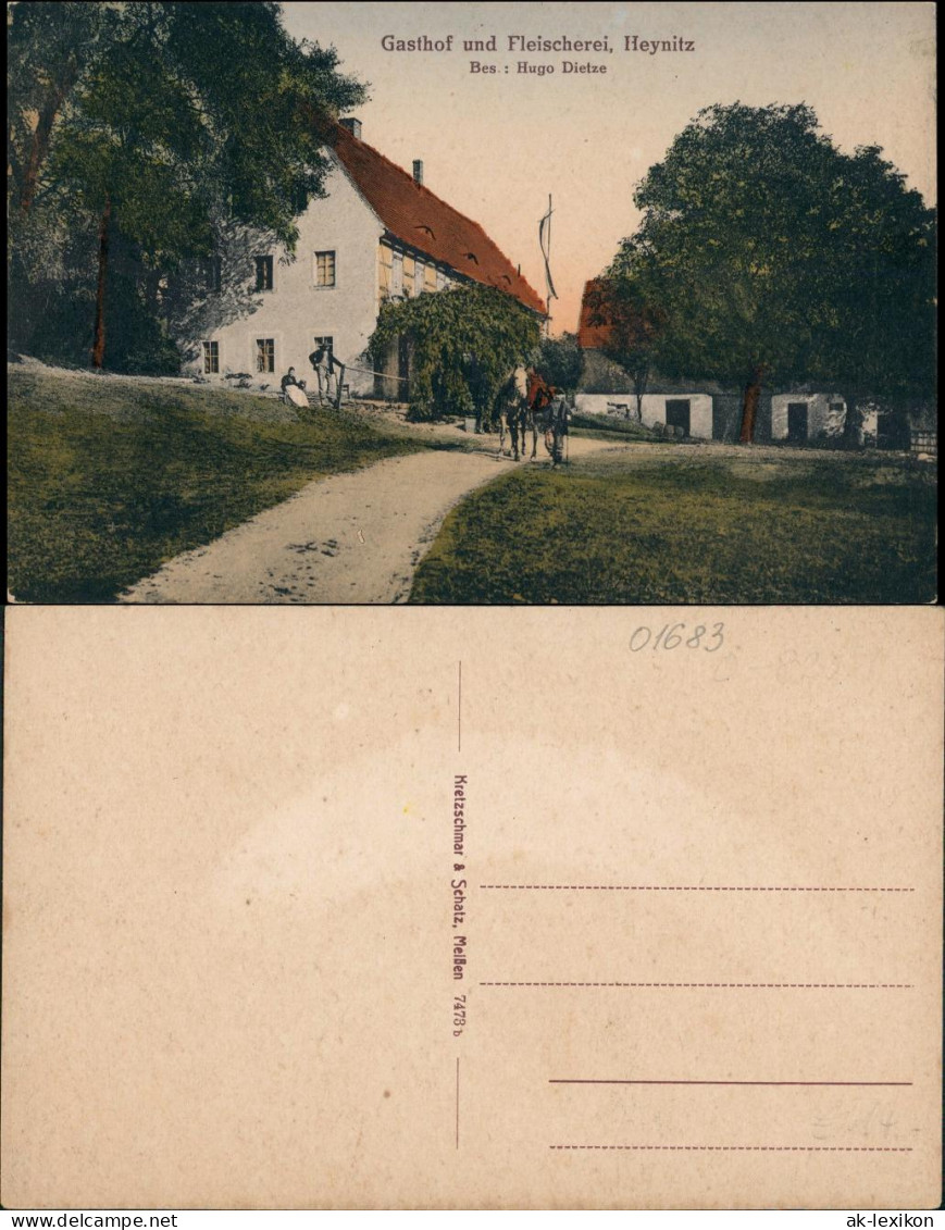 Ansichtskarte Heynitz-Nossen Gasthof Und Fleischerei 1922 - Nossen