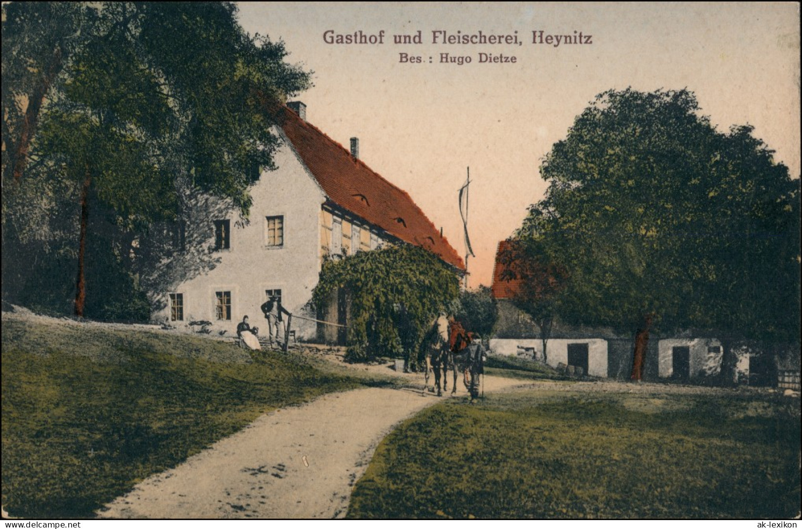 Ansichtskarte Heynitz-Nossen Gasthof Und Fleischerei 1922 - Nossen