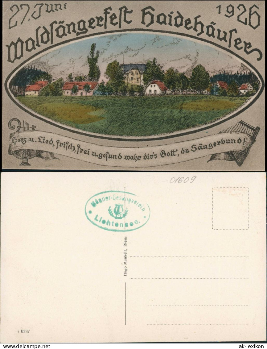 Ansichtskarte Riesa Waldsängerfest Haidehäuser 1926 - Riesa