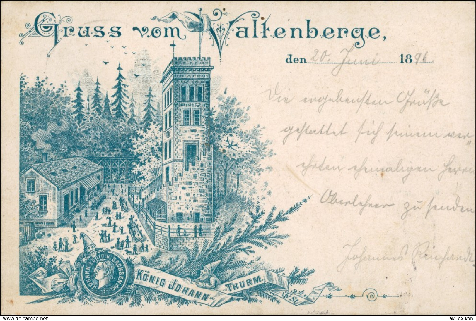 Neukirch (Lausitz) Oberneukirch Wjazońca Vorläufer Valtenberg-Gasthaus 1896 - Neukirch (Lausitz)