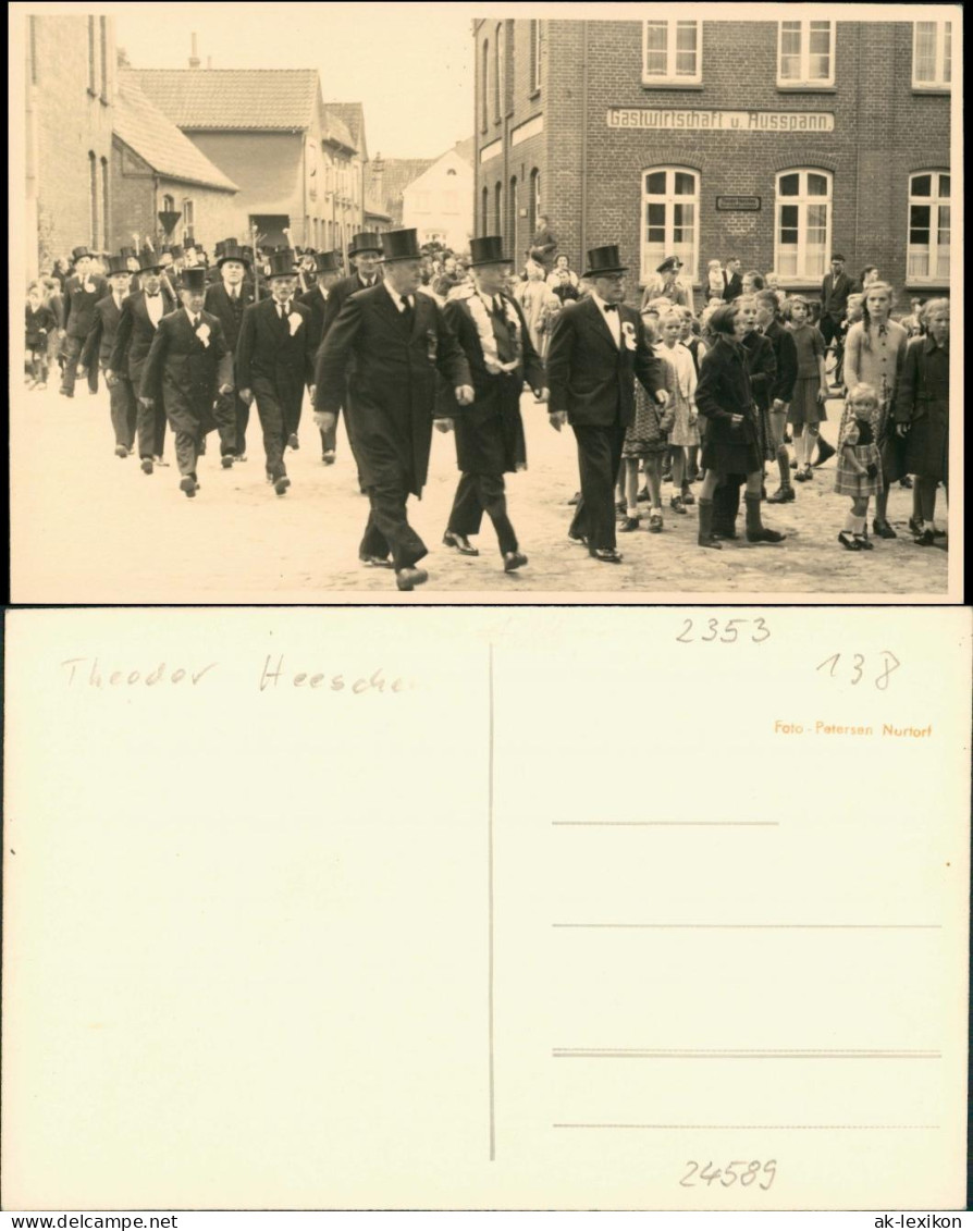 Ansichtskarte  Männer Zylinder Bürgermeister 1929 - Personen
