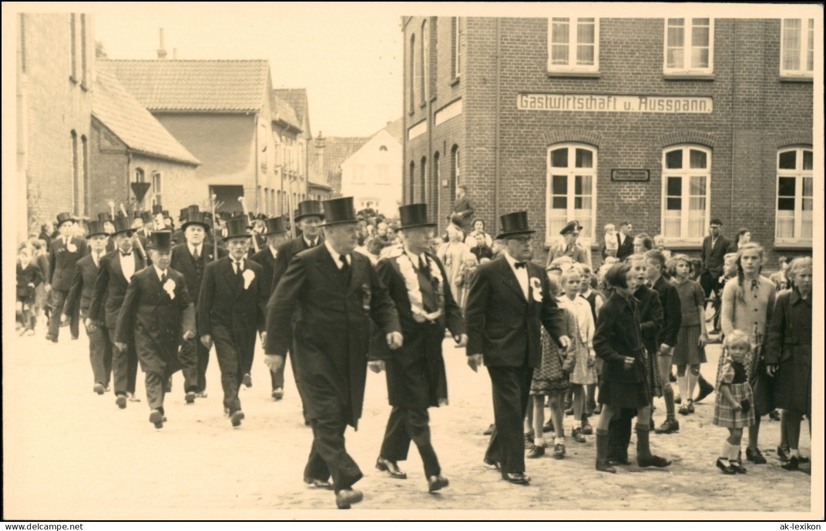 Ansichtskarte  Männer Zylinder Bürgermeister 1929 - Personnages