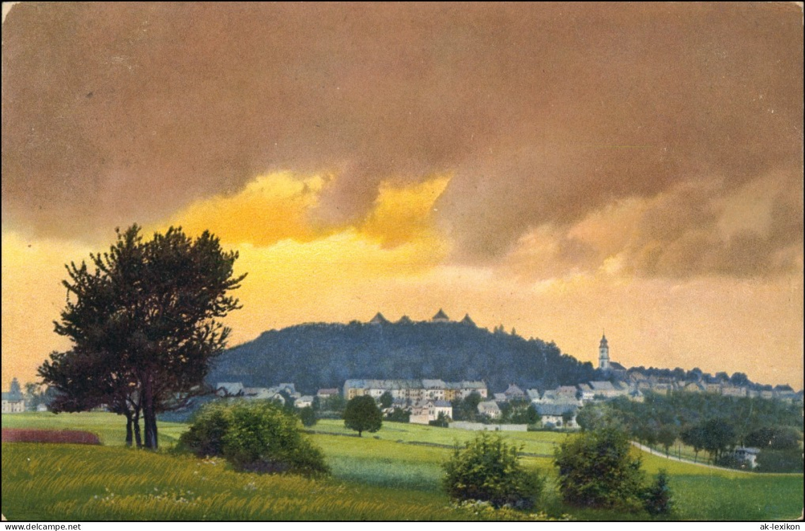 Ansichtskarte Augustusburg Erzgebirge Schloss Augustusburg Stimmungsbild 1916 - Augustusburg