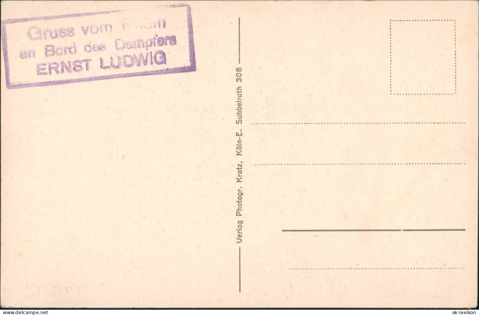 Ansichtskarte Sankt Goar Loreley Bordstempel Dampfer Ernst Ludwig 1929 - St. Goar