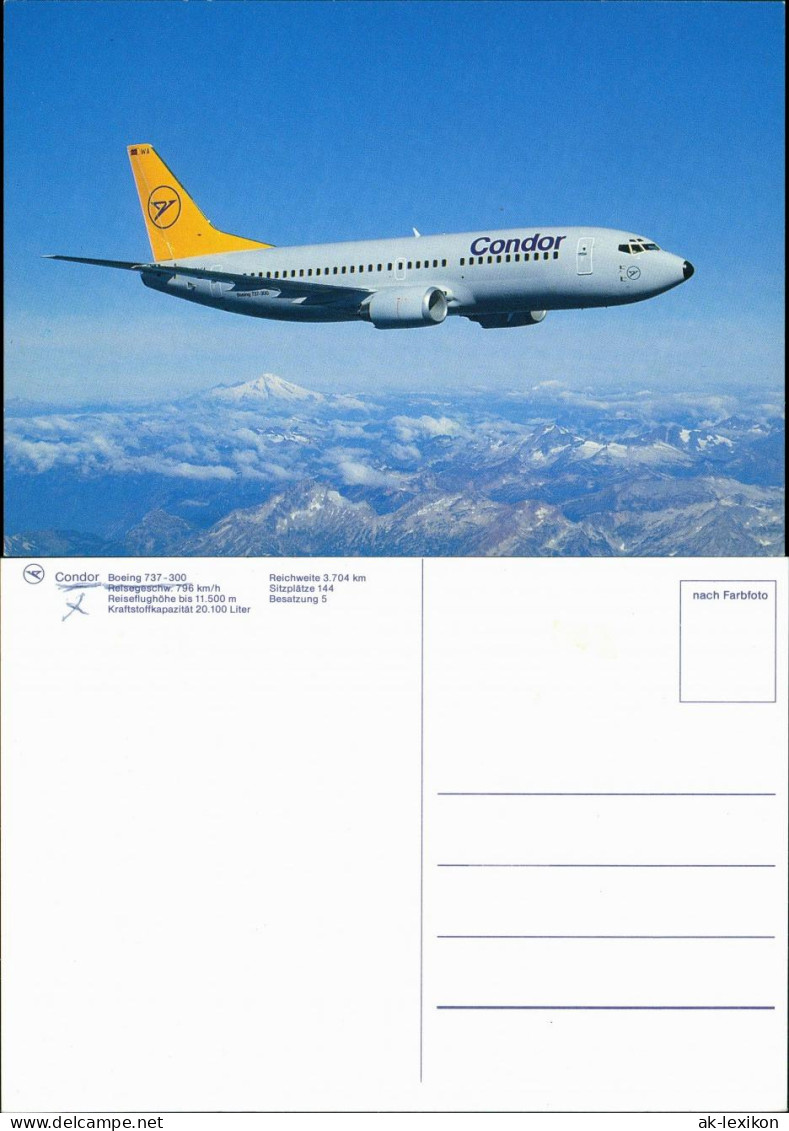 Ansichtskarte  Flugwesen Luftverkehr Flugzeug Condor Boeing 737-300 2000 - 1946-....: Ere Moderne