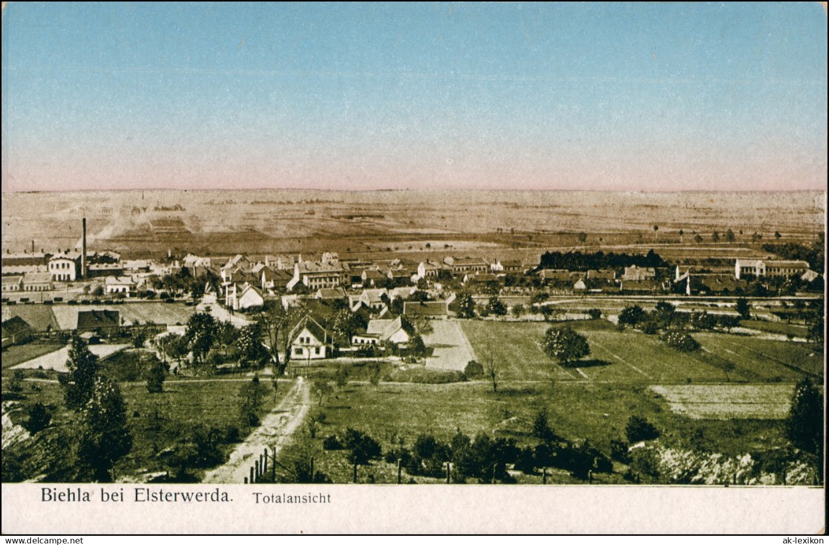 Ansichtskarte Biehla-Elsterwerda Wikow Stadt, Fabrikanlagen 1909 - Elsterwerda