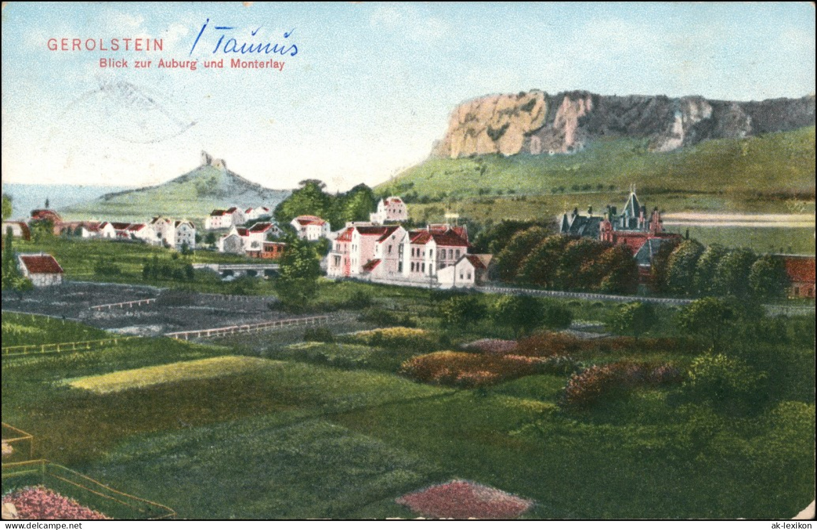 Ansichtskarte Gerolstein Blick Zur Auburg Und Monterlay 1910 - Gerolstein