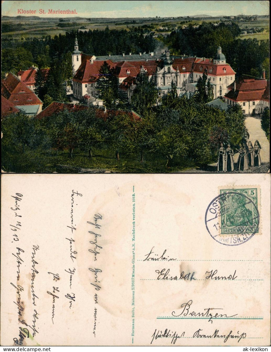 Ostritz (Oberlausitz) Wostrowc Kloster St. Marienthal, Nonnen 1913 - Ostritz (Oberlausitz)