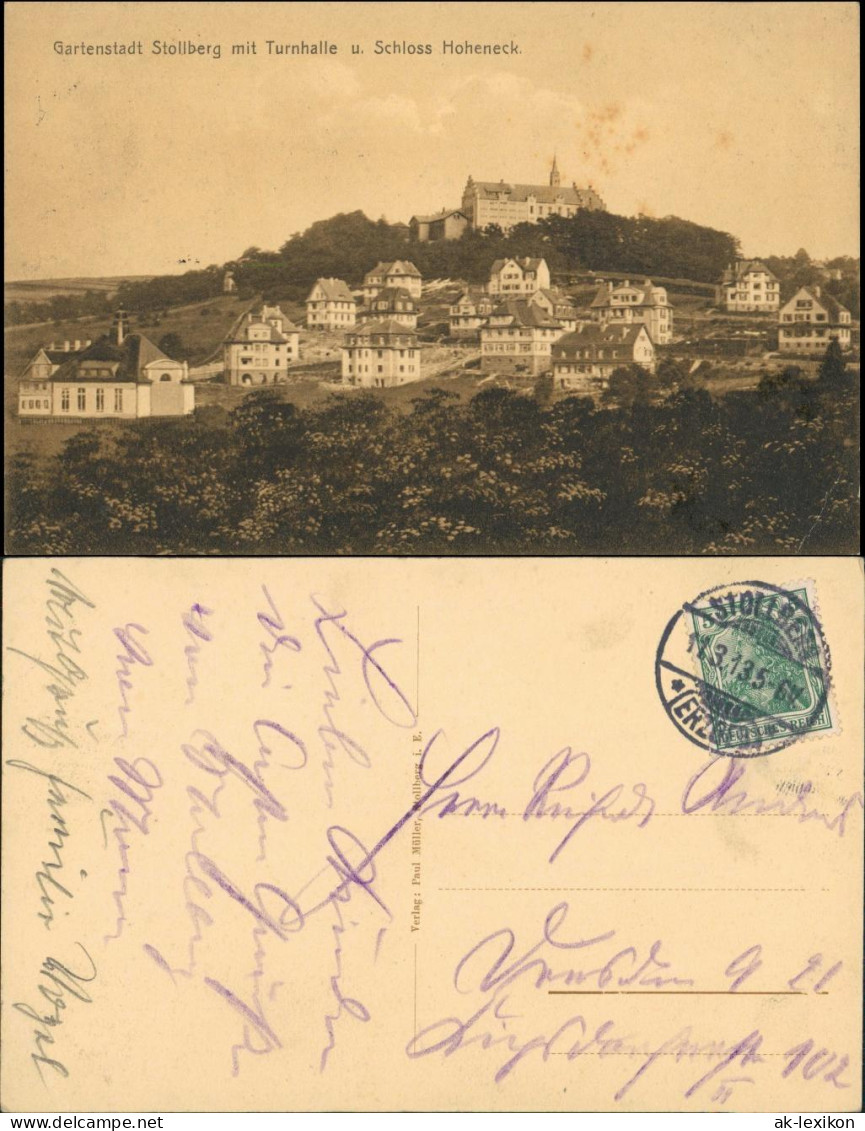 Ansichtskarte Stollberg (Erzgebirge) Stadt, Turnhalle 1913 - Stollberg (Erzgeb.)