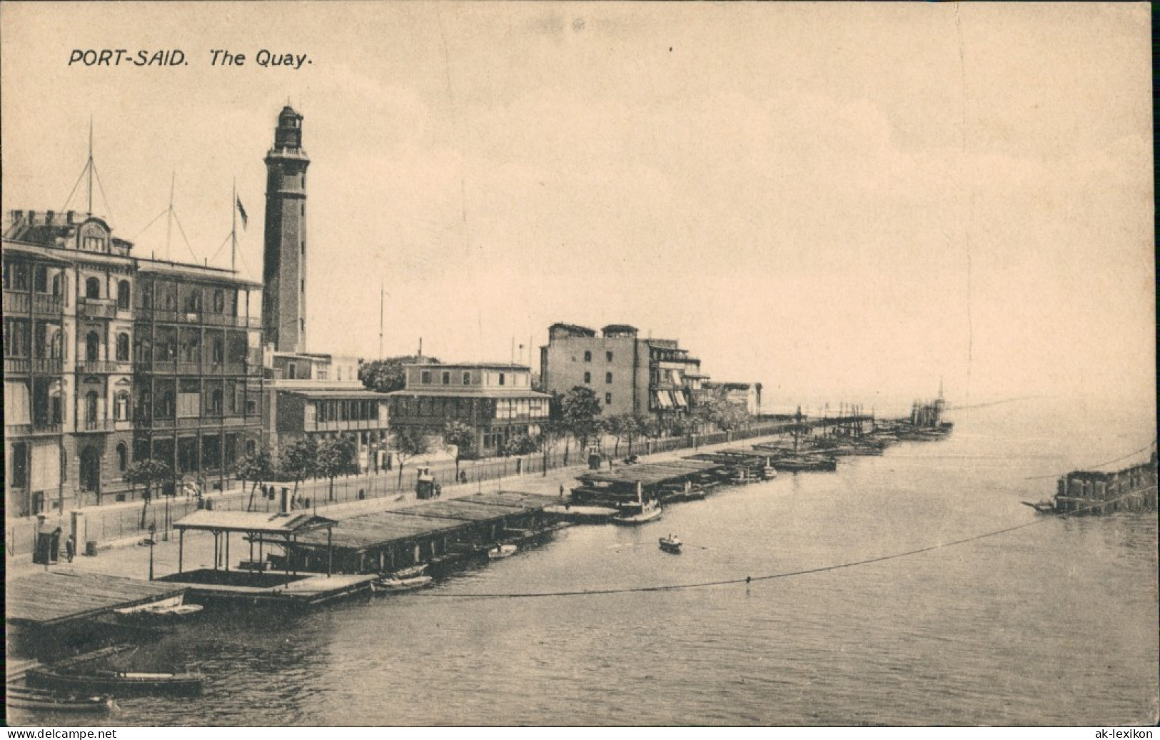 Port Said بورسعيد (Būr Saʻīd) Le Quay Kai Mit Leuchtturm Lighthouse 1910 - Port-Saïd