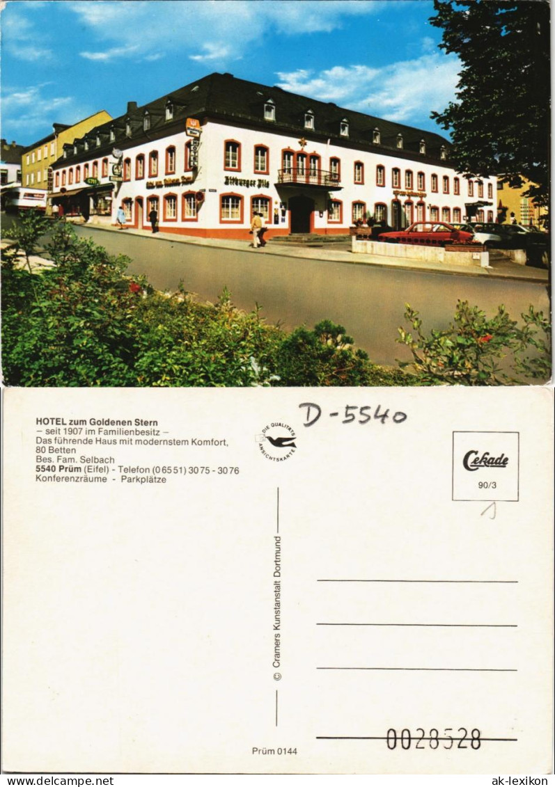 Ansichtskarte Prüm HOTEL Zum Goldenen Stern Bes. Fam. Selbach 1990 - Pruem