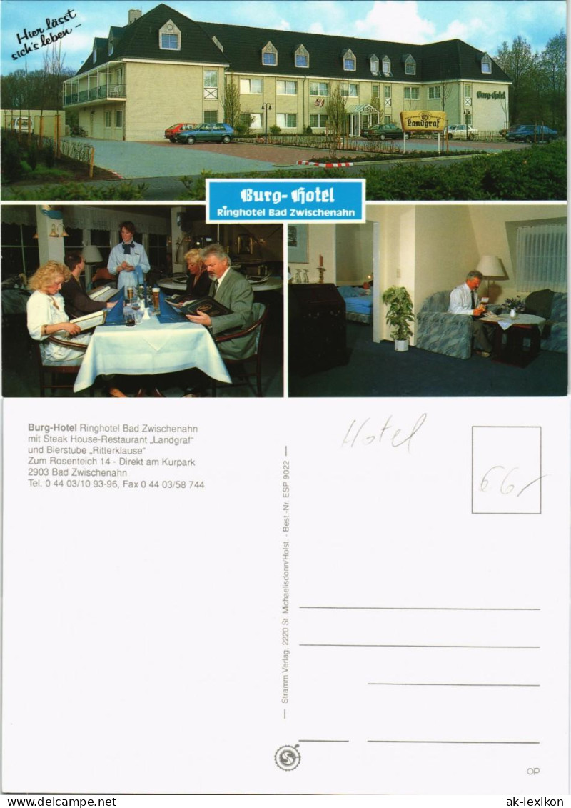 Ansichtskarte Bad Zwischenahn MB: Burg-Hotel Zimmer, Außen 1979 - Bad Zwischenahn