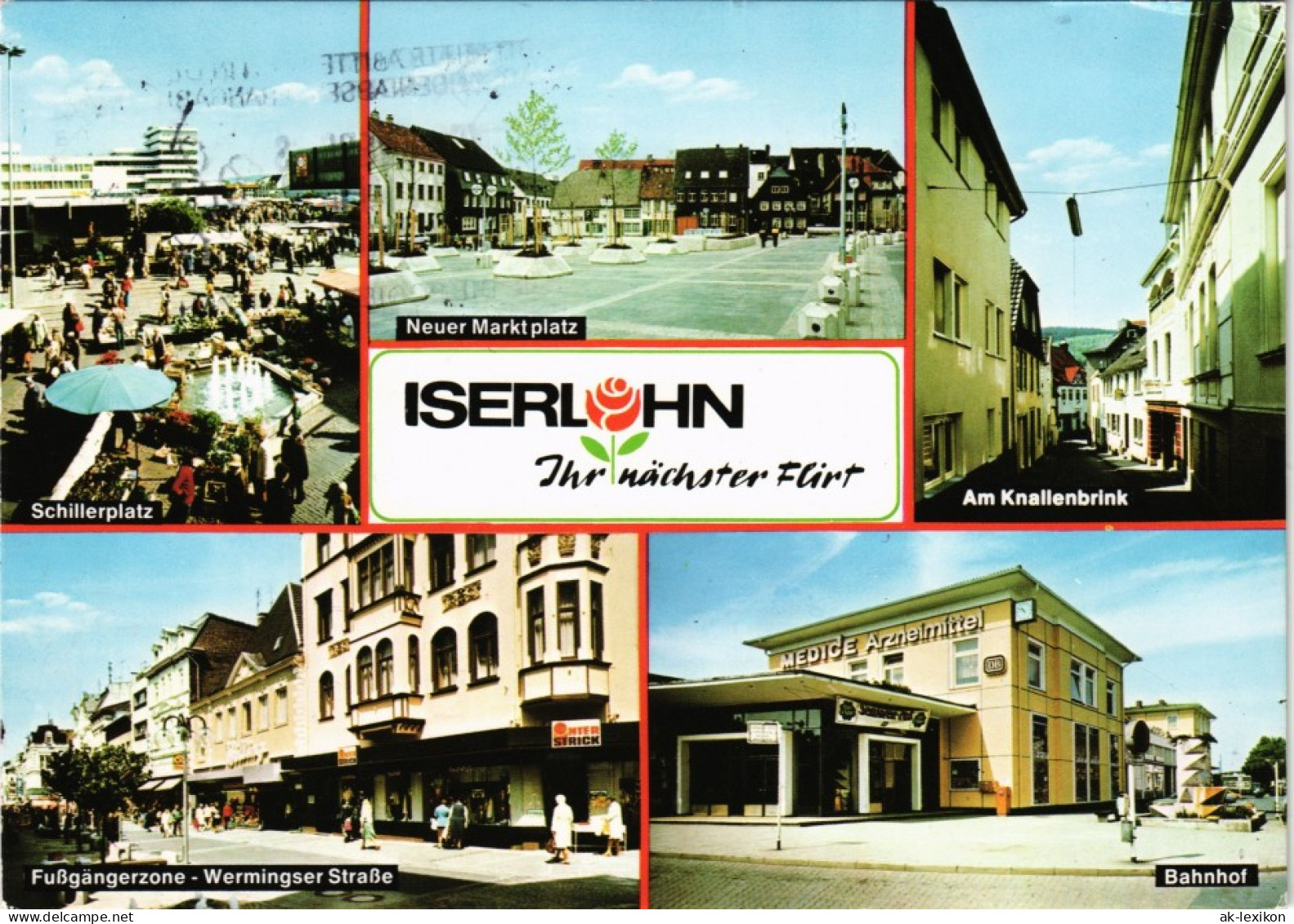 Ansichtskarte Iserlohn Bahnhof, Markt, Knallenbrink 1978 - Iserlohn