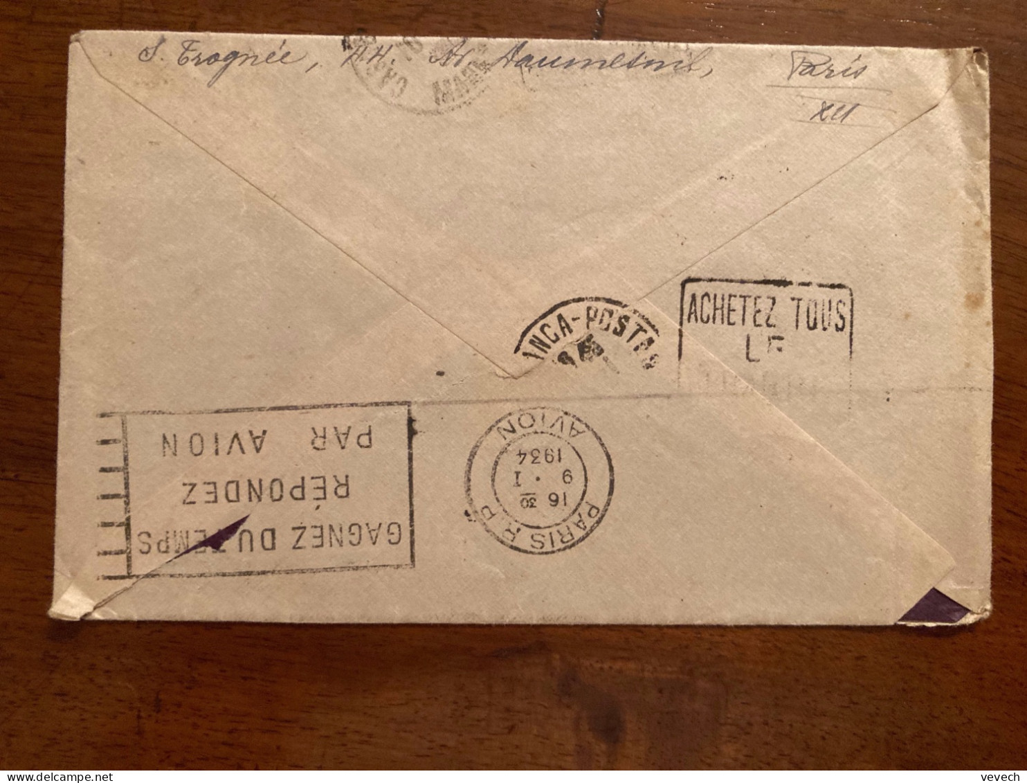 LETTRE Par Avion Pour Le MAROC TP PAIX 1F50 OBL.9-1 34 PARIS 30 - 1932-39 Paix