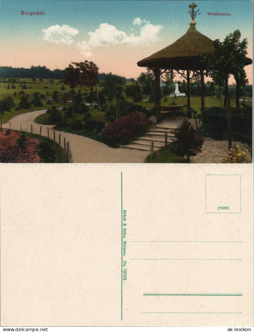 Ansichtskarte Burgstädt Wettin-Hain, Pavillon 1913 - Burgstädt