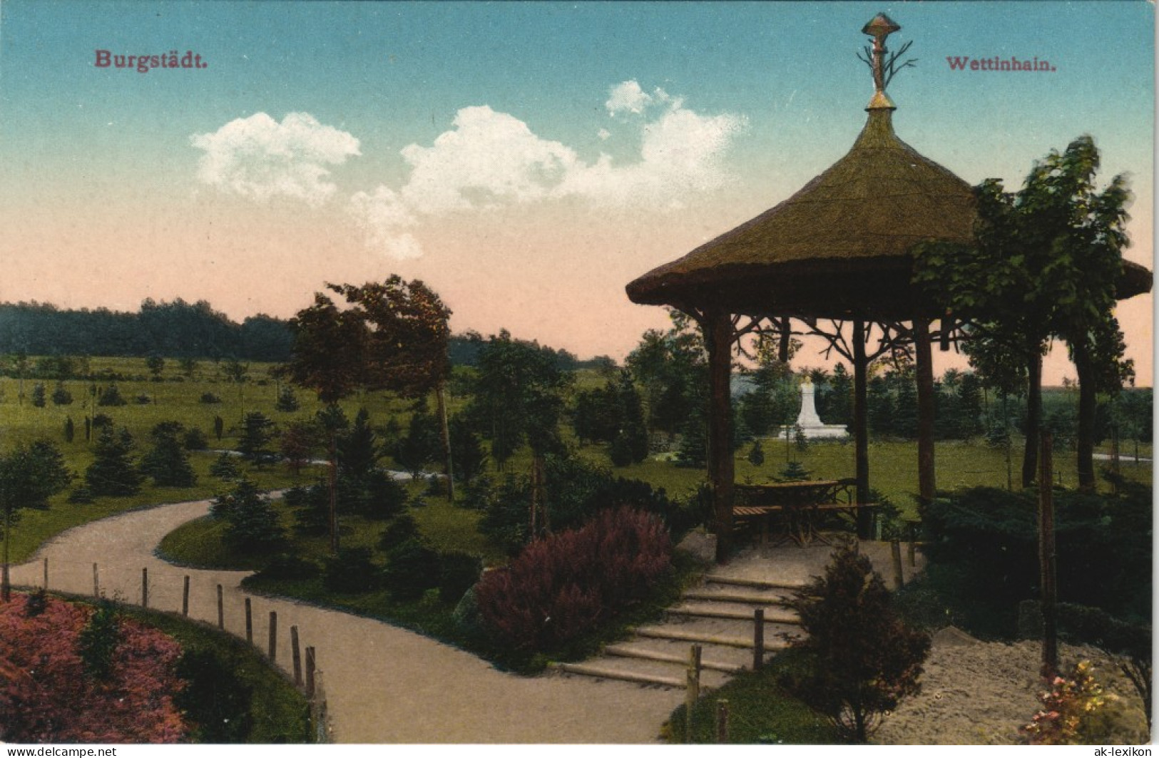 Ansichtskarte Burgstädt Wettin-Hain, Pavillon 1913 - Burgstaedt