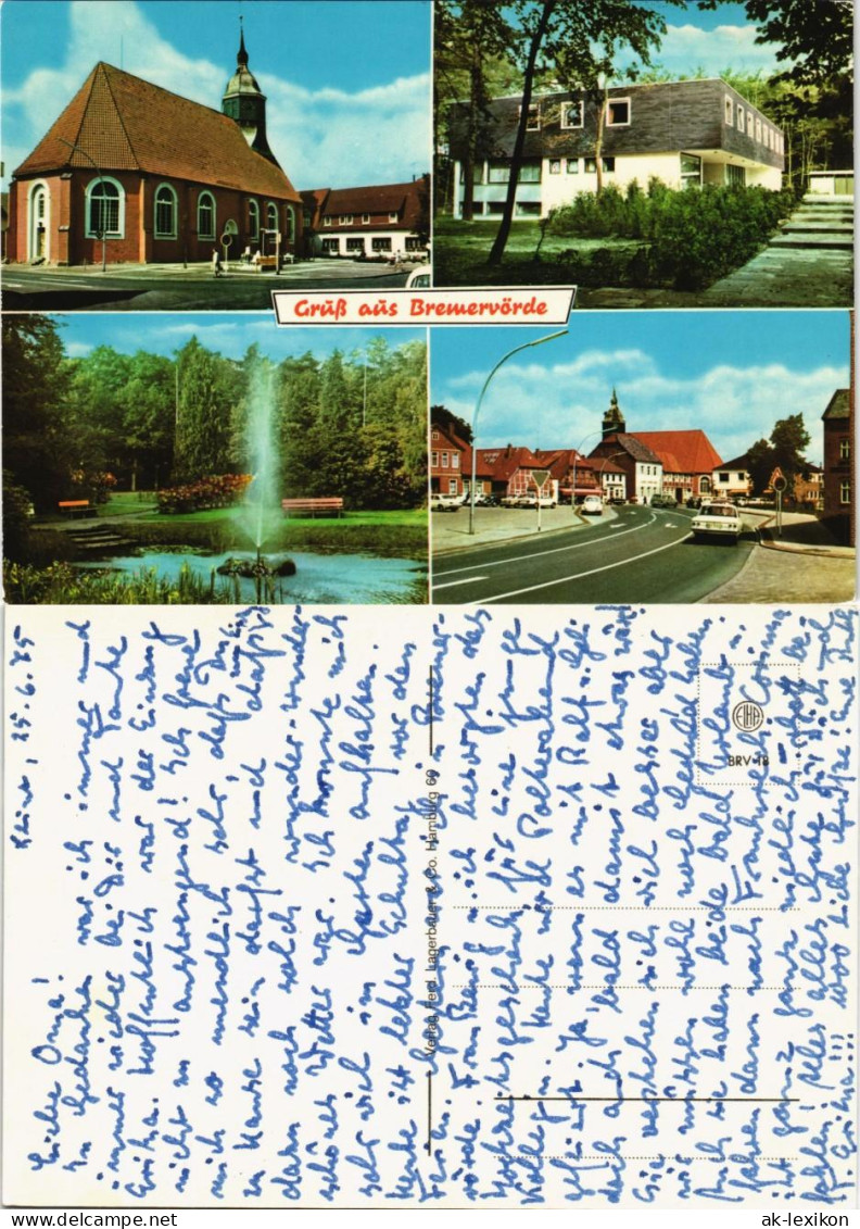 Ansichtskarte Bremervörde Kirche, Park, Straßen 1965 - Bremervoerde